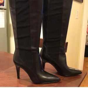 Tahari 4” Pointy Toe Leather Stiletto Boots